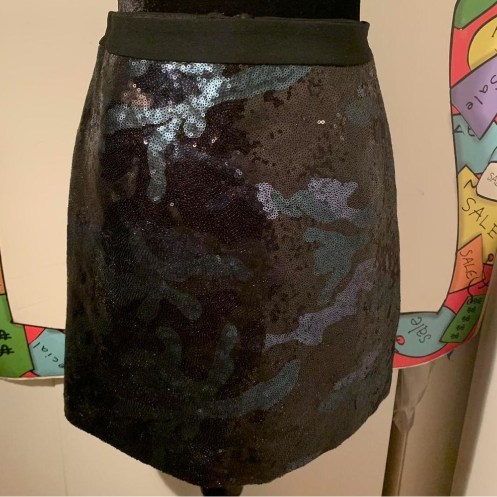 Ted Baker Mikania Camouflage Sequined Mini Skirt